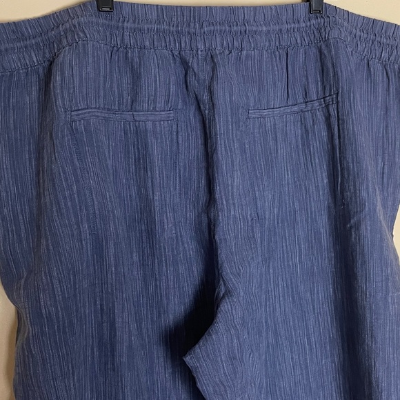 Athleta Retreat Wide Leg Linen High Rise Pants 3X Pull on Drawstring Vacation - Picture 8 of 12